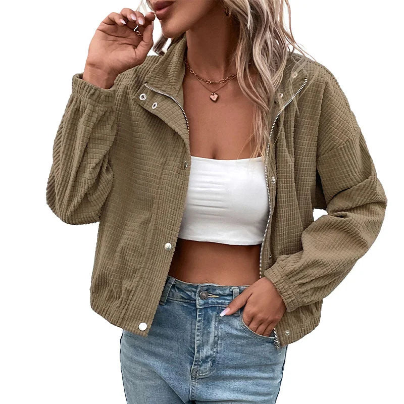 Bomber Jacket with Snap Front — source product view