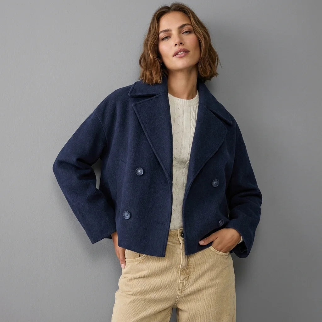womens pea coat – Navy