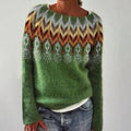 christmas sweater women nordic pattern – Green