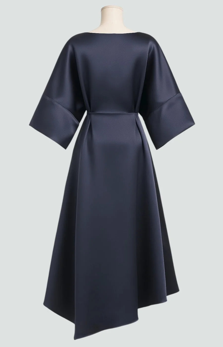 Draped Cape Sleeve Formal Maxi Dress