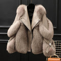 Faux Leather Jacket with Faux Fur Collar