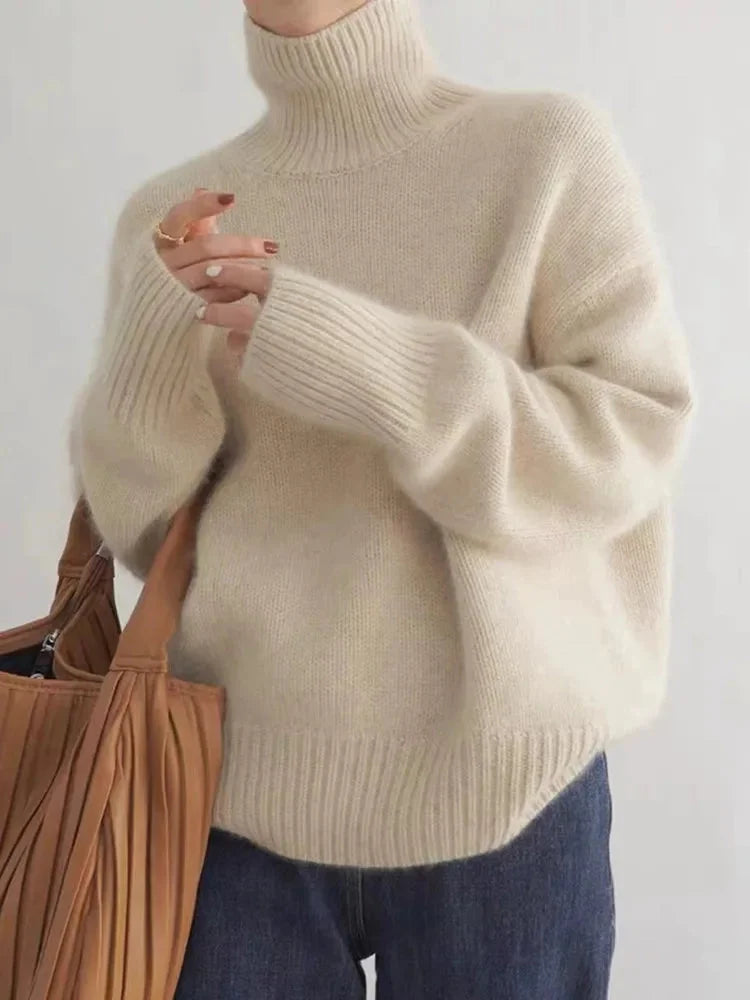 High Collar Turtleneck Sweater