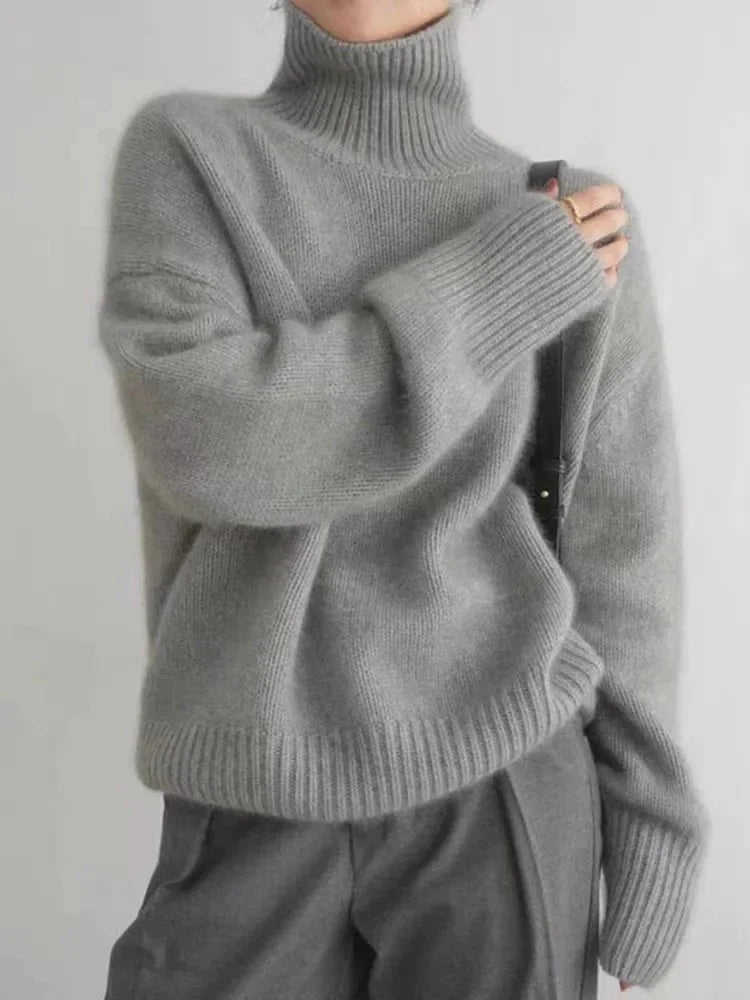 High Collar Turtleneck Sweater