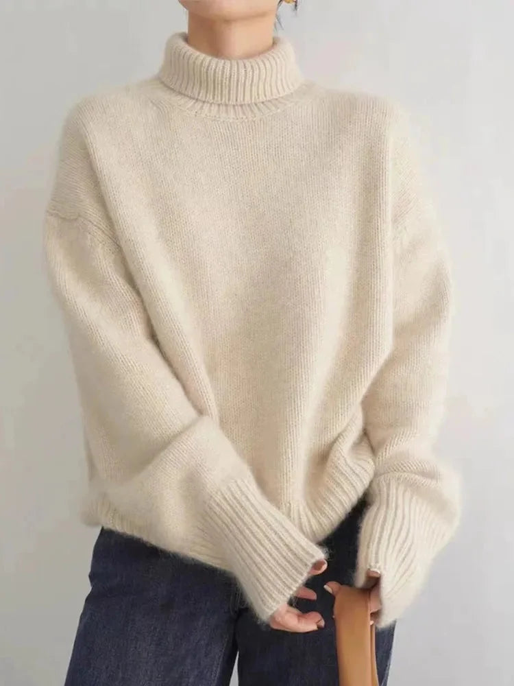 High Collar Turtleneck Sweater
