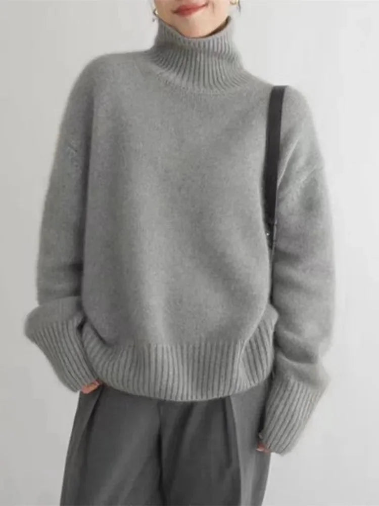 High Collar Turtleneck Sweater