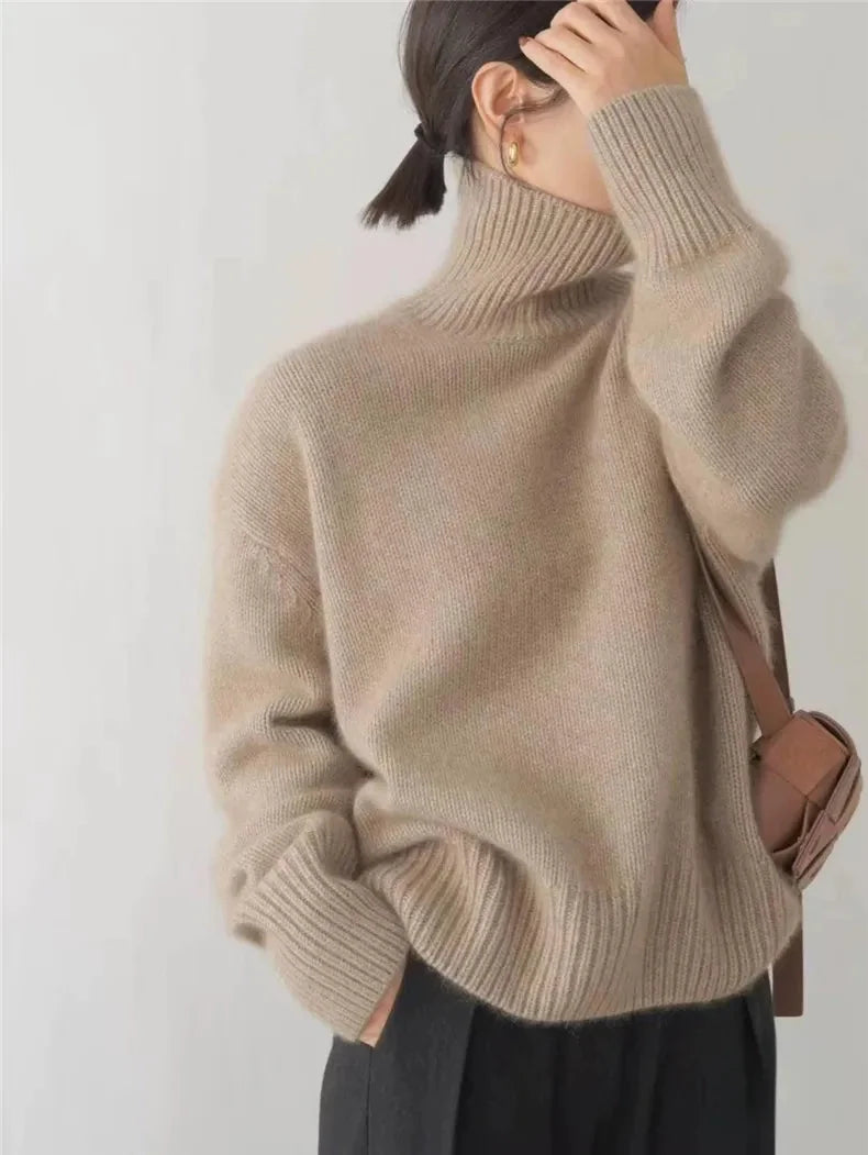 High Collar Turtleneck Sweater