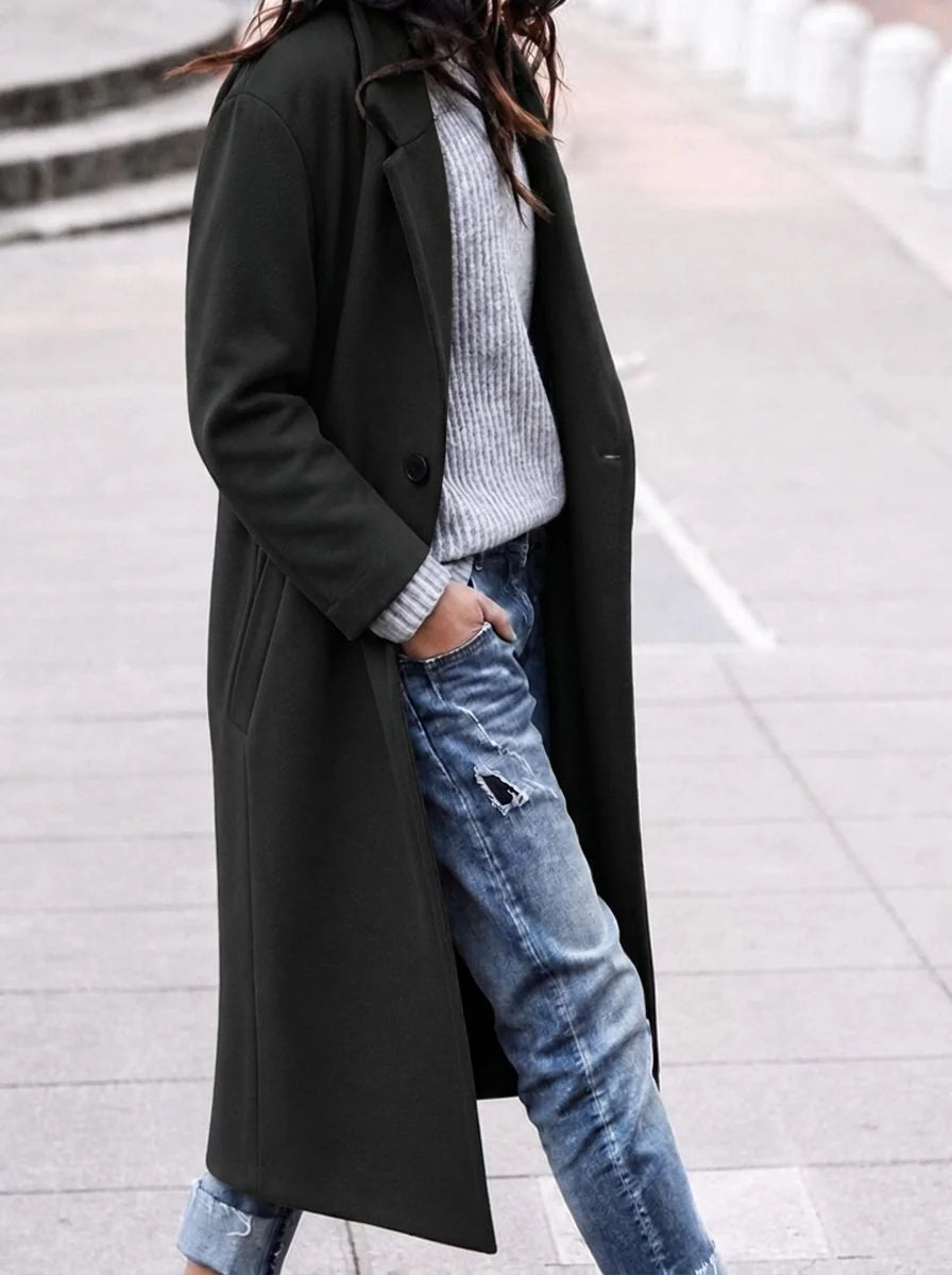 Notch Lapel Coat Oversized