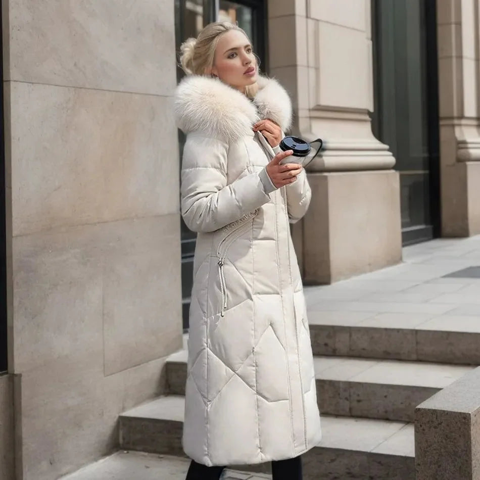 puffer jacket women – White