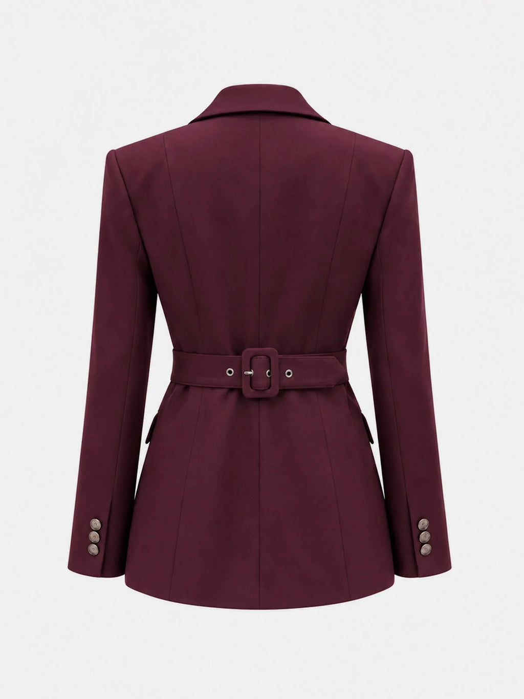 Rowena Fitted Blazer Long Sleeve Back Belt