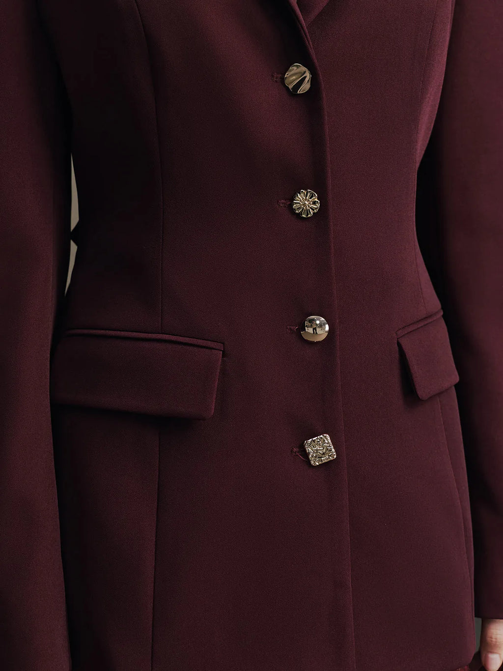 Rowena Fitted Blazer Long Sleeve Back Belt