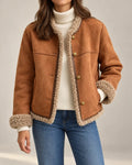 sherpa jacket women – Brown