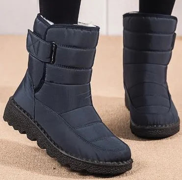 snow boots women waterproof quilted – Gray