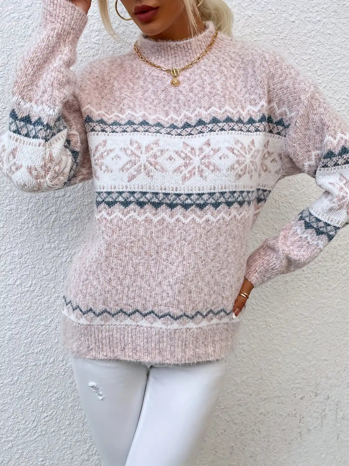 snowflake sweater women – Gray