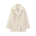 Teddy Coat Oversized Faux Fur Notch Collar