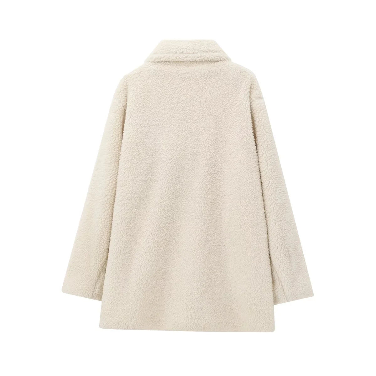 Teddy Coat Oversized Faux Fur Notch Collar