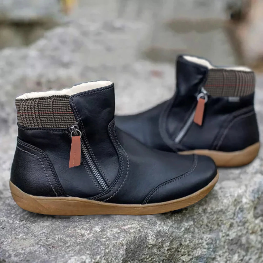 waterproof boots women ankle – Black