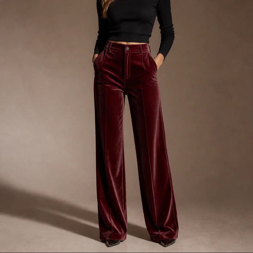 Wide Leg Pants – Grey Velvet High-Waisted
