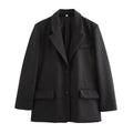 Wool Coat Women Double Breasted Wool Blend