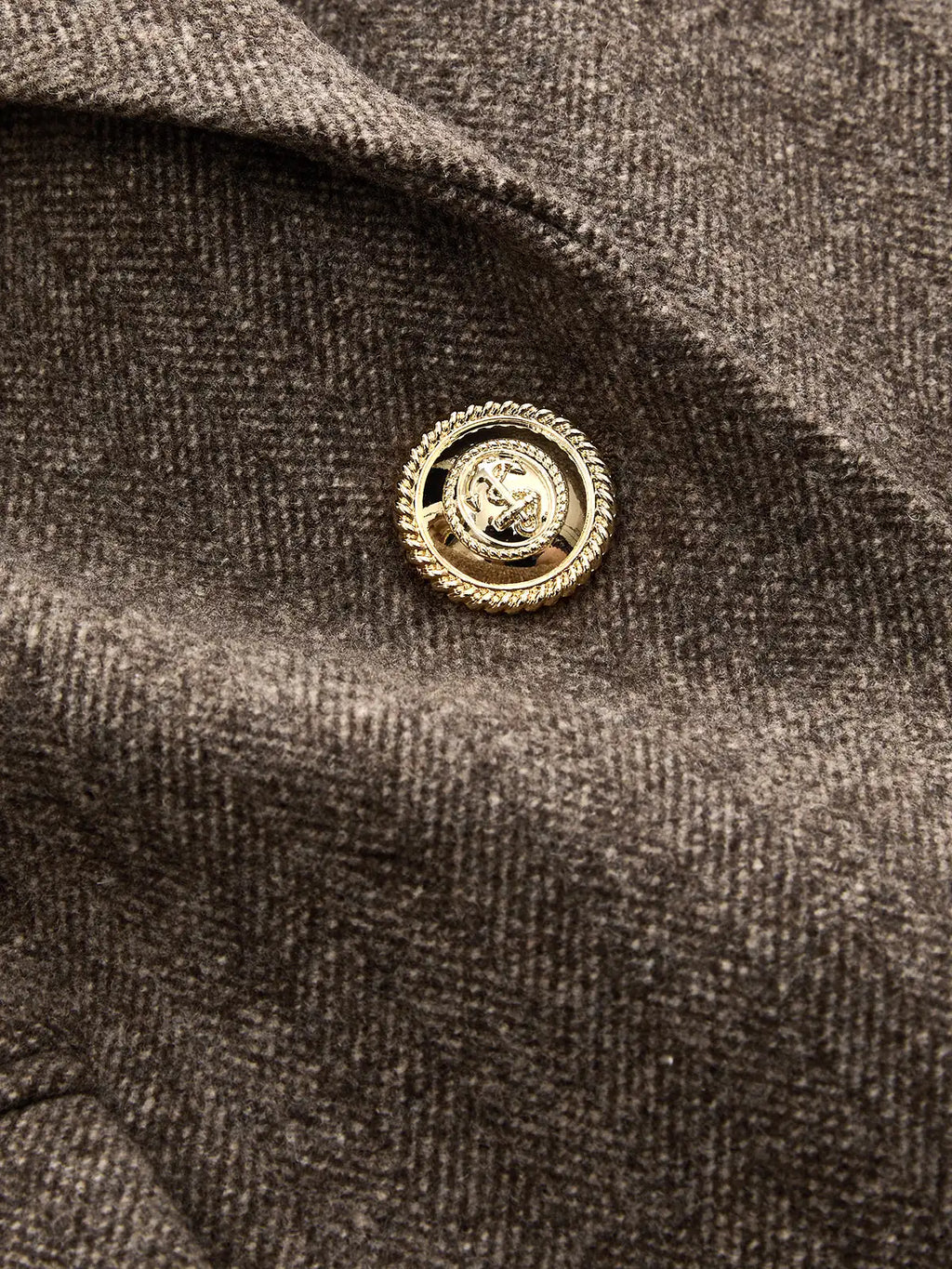 Audrey Herringbone Blazer Wool Blend Single Button