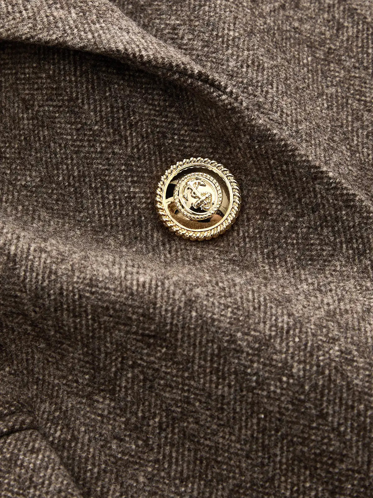 Audrey Herringbone Blazer Wool Blend Single Button