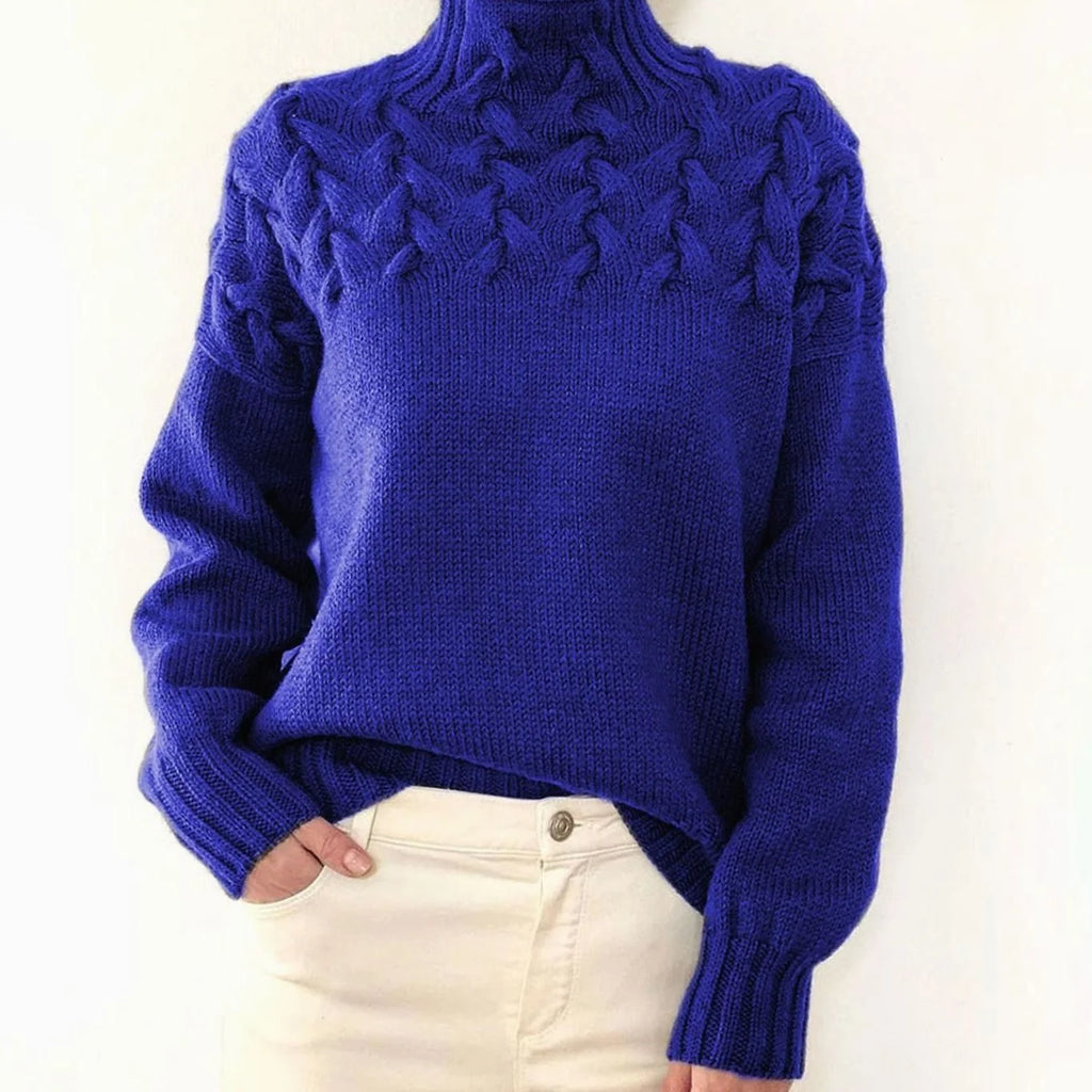 cable knit sweater – Blue