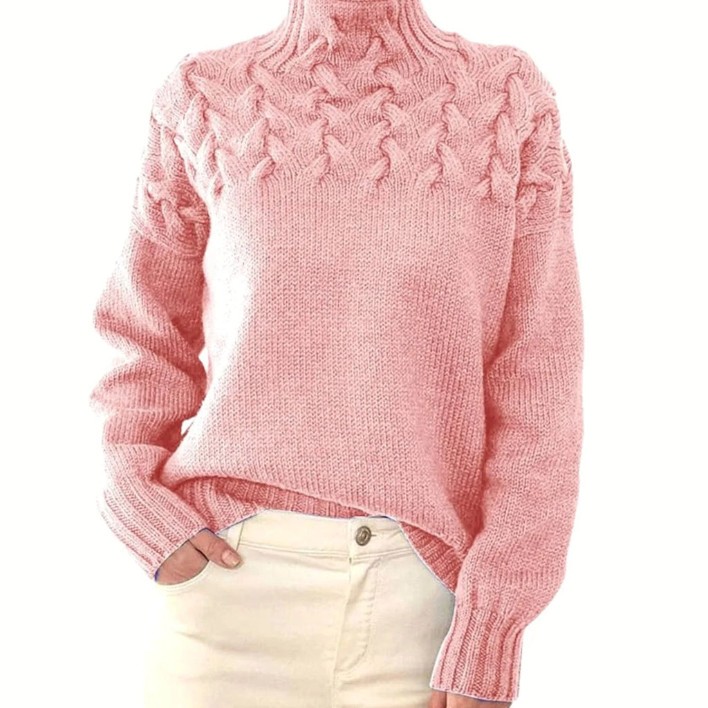 cable knit sweater – Light Pink