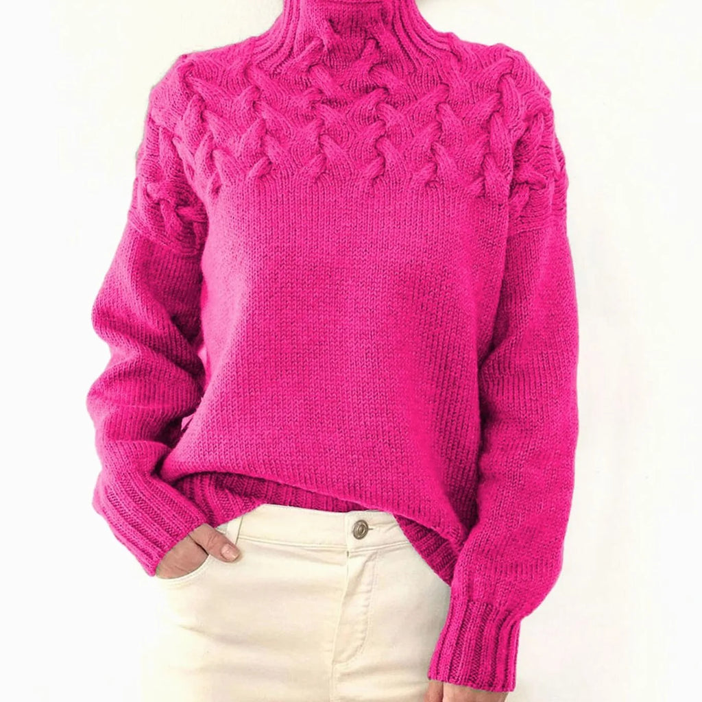 cable knit sweater – Pink