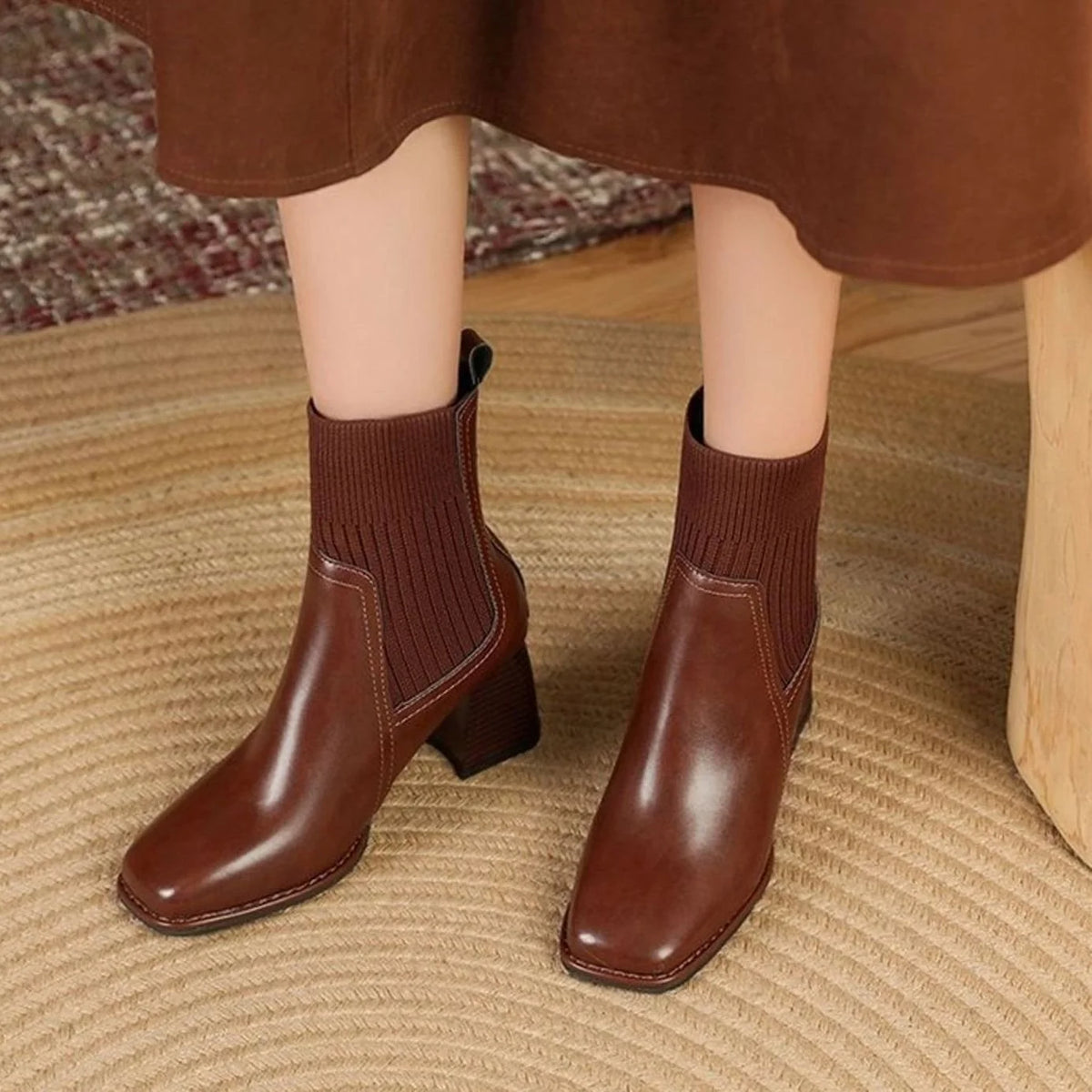 Chelsea boots women – Dark Brown