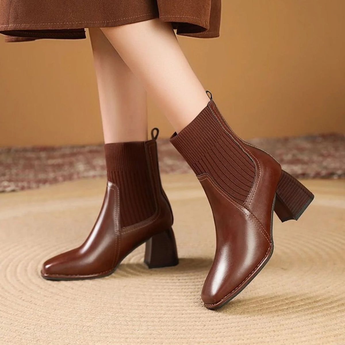 Chelsea boots women – Dark Brown