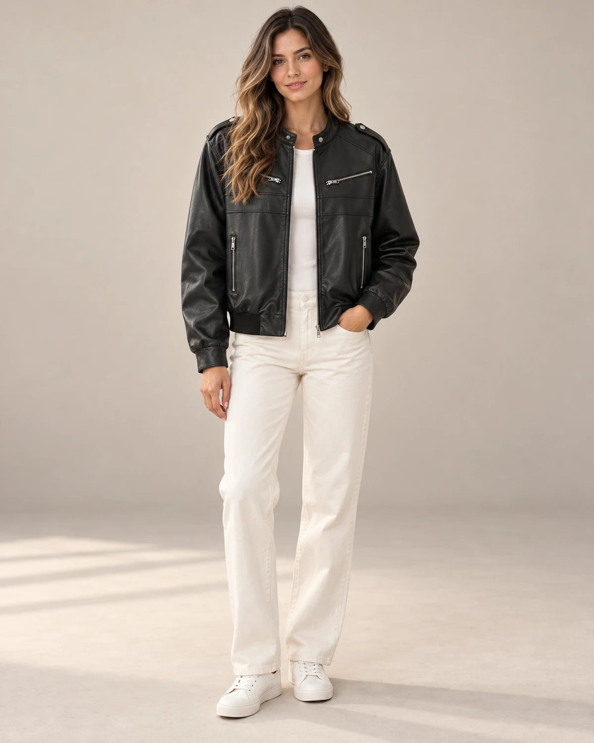 bomber jacket women – Black