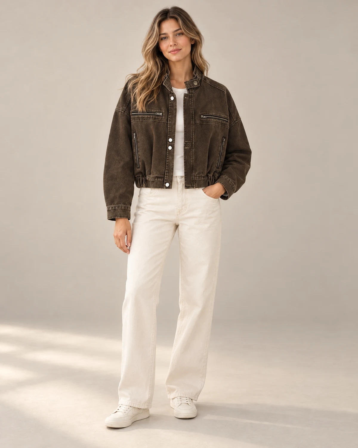 bomber jacket women – Brown