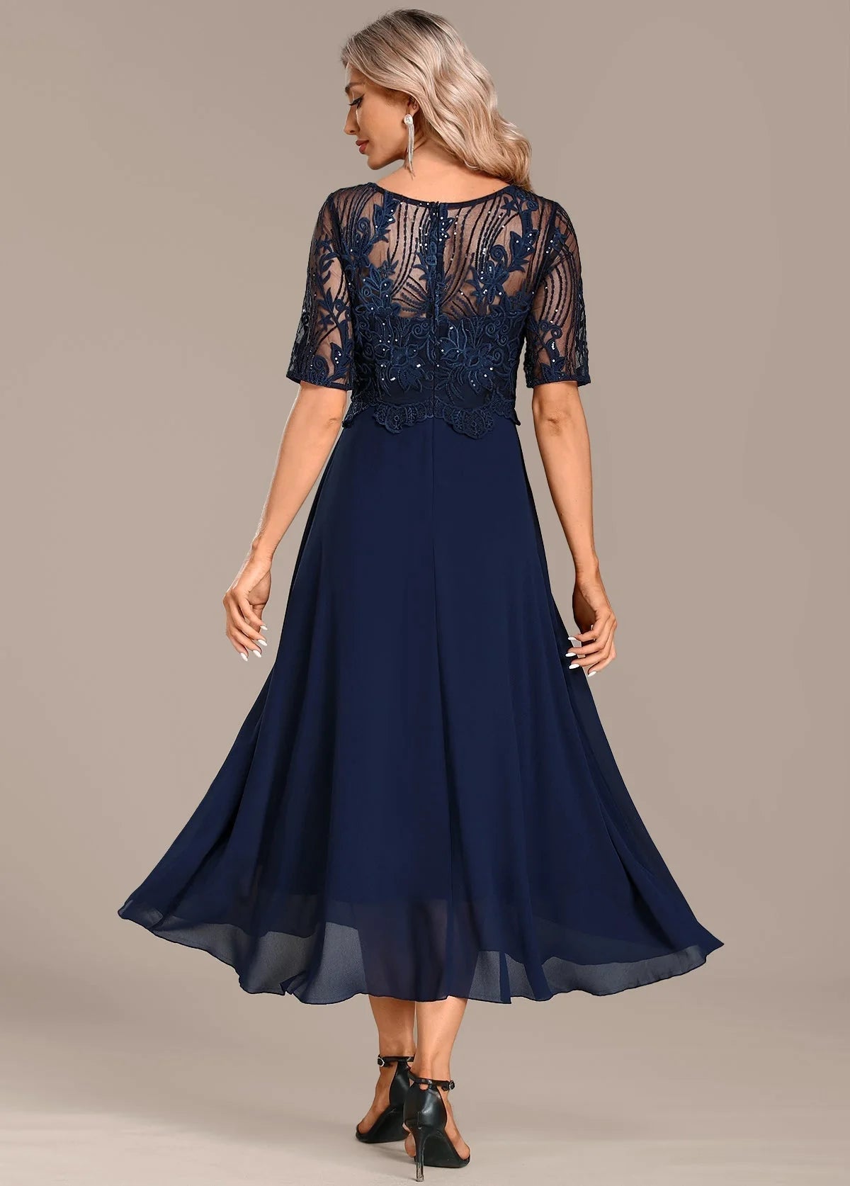 Mother of the Bride Lace Midi Dress