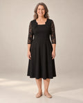 mother of the bride lace midi dress – Black