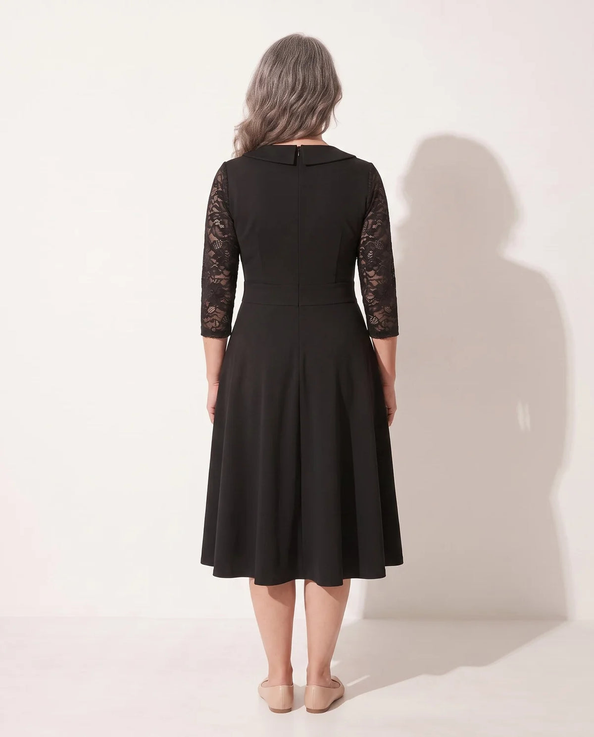 mother of the bride lace midi dress – Black