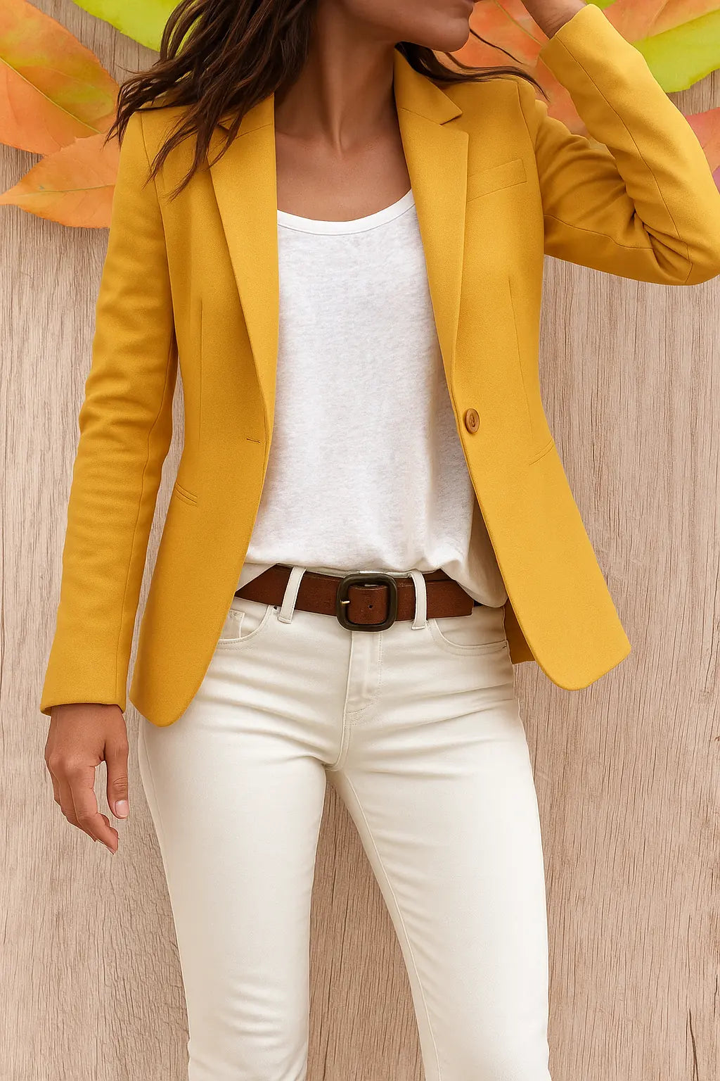 Vera Fitted Blazer for Women - Single Button Office Jacket