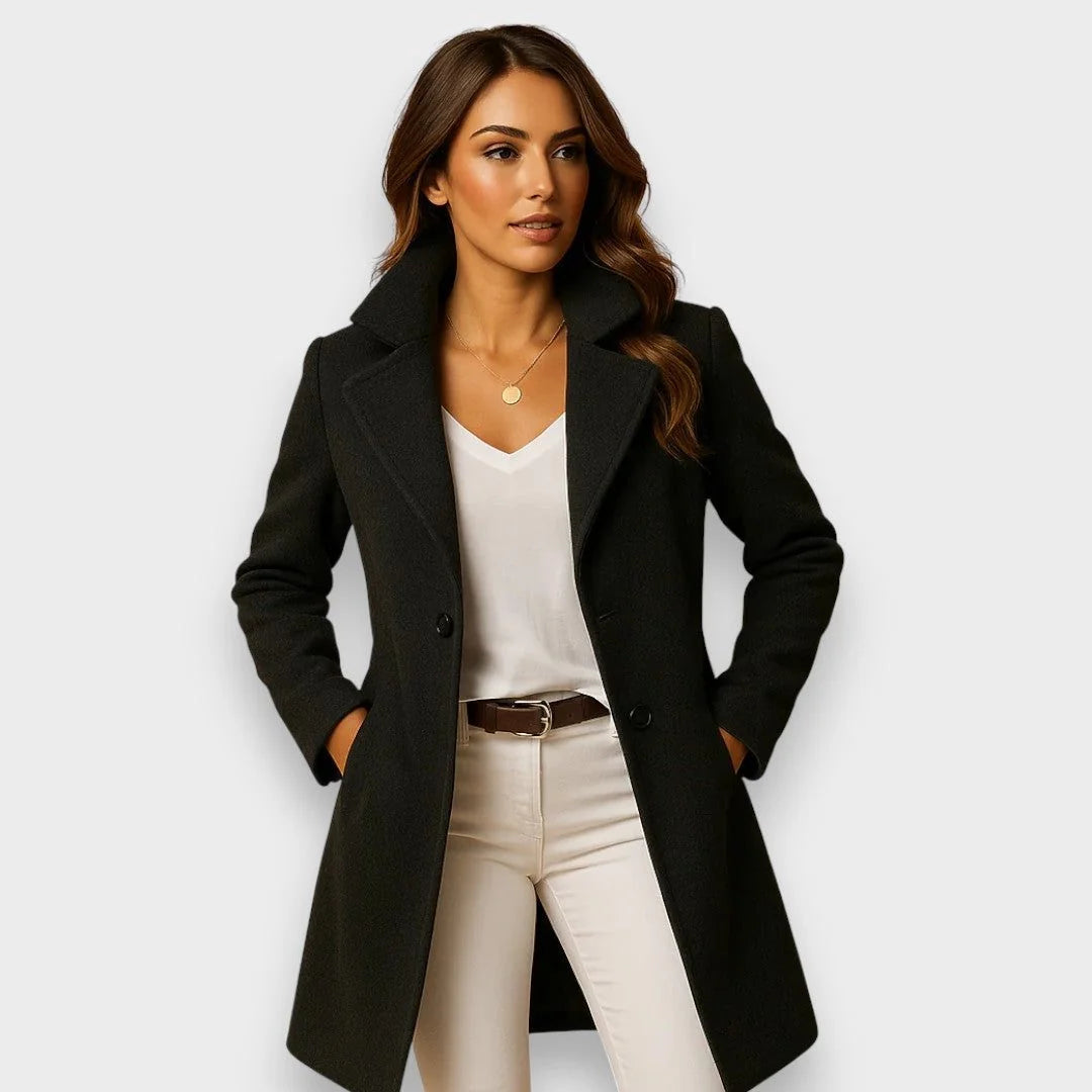 Wool Coat – Camel Long Lapel Collar