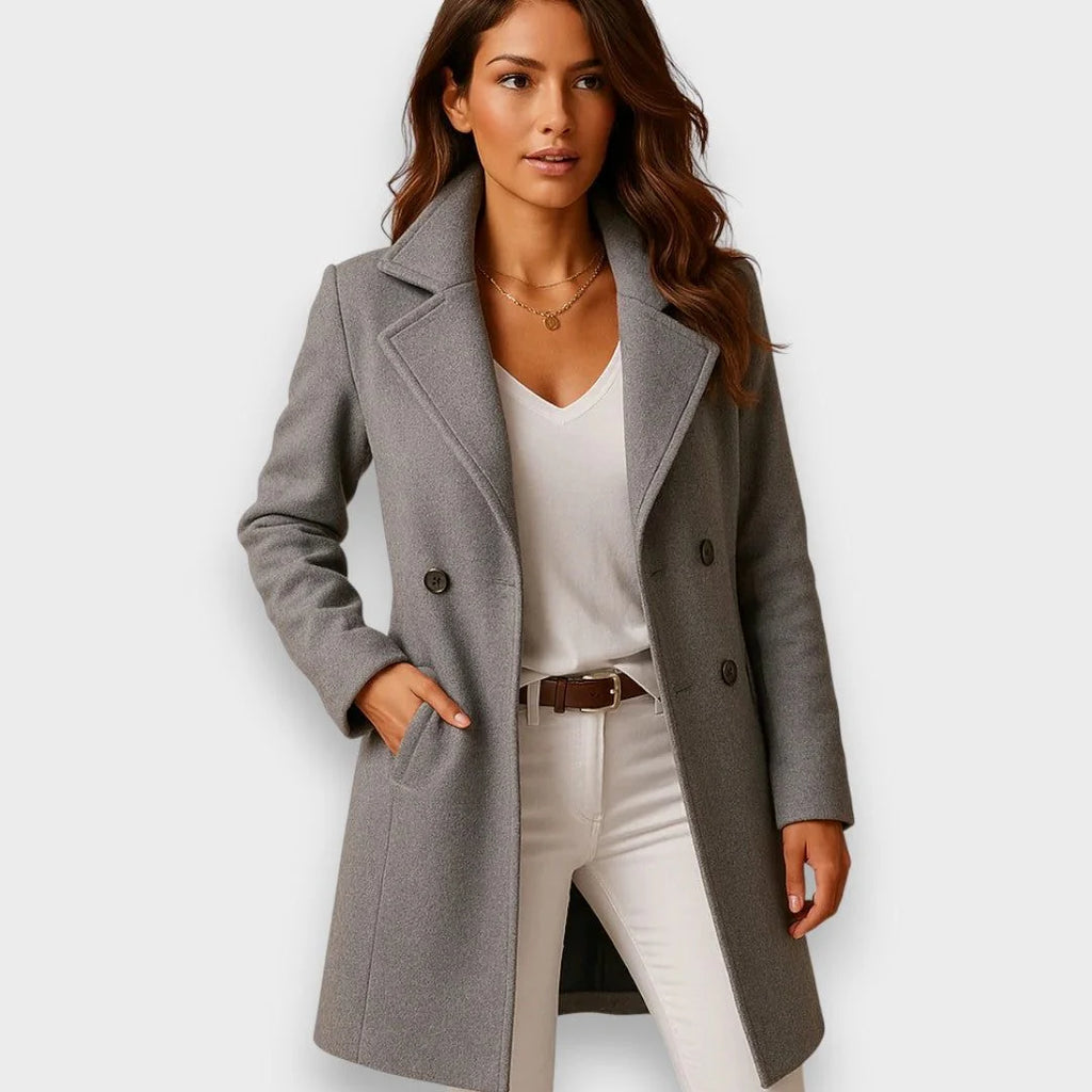 Wool Coat – Camel Long Lapel Collar