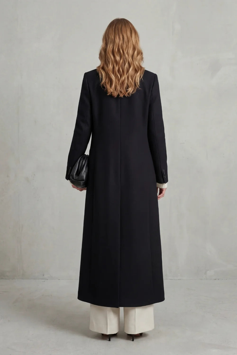 Wool Coat Women – Brown Long Wool Coat Double Breasted