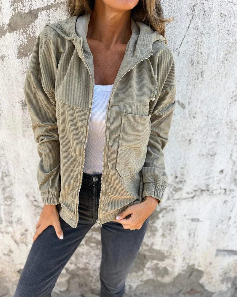 zip up jacket women hooded – Green