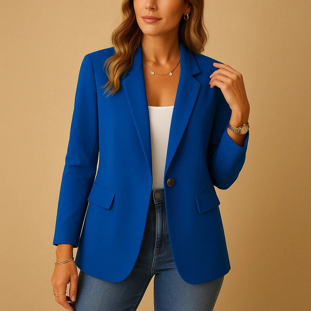 Blazer – White Tailored Single-Breasted Classic