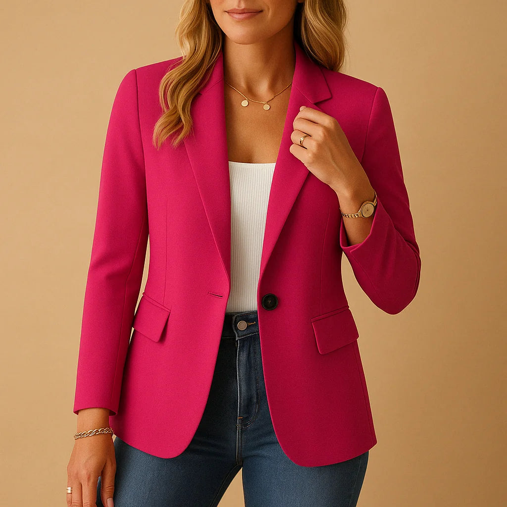Blazer – White Tailored Single-Breasted Classic