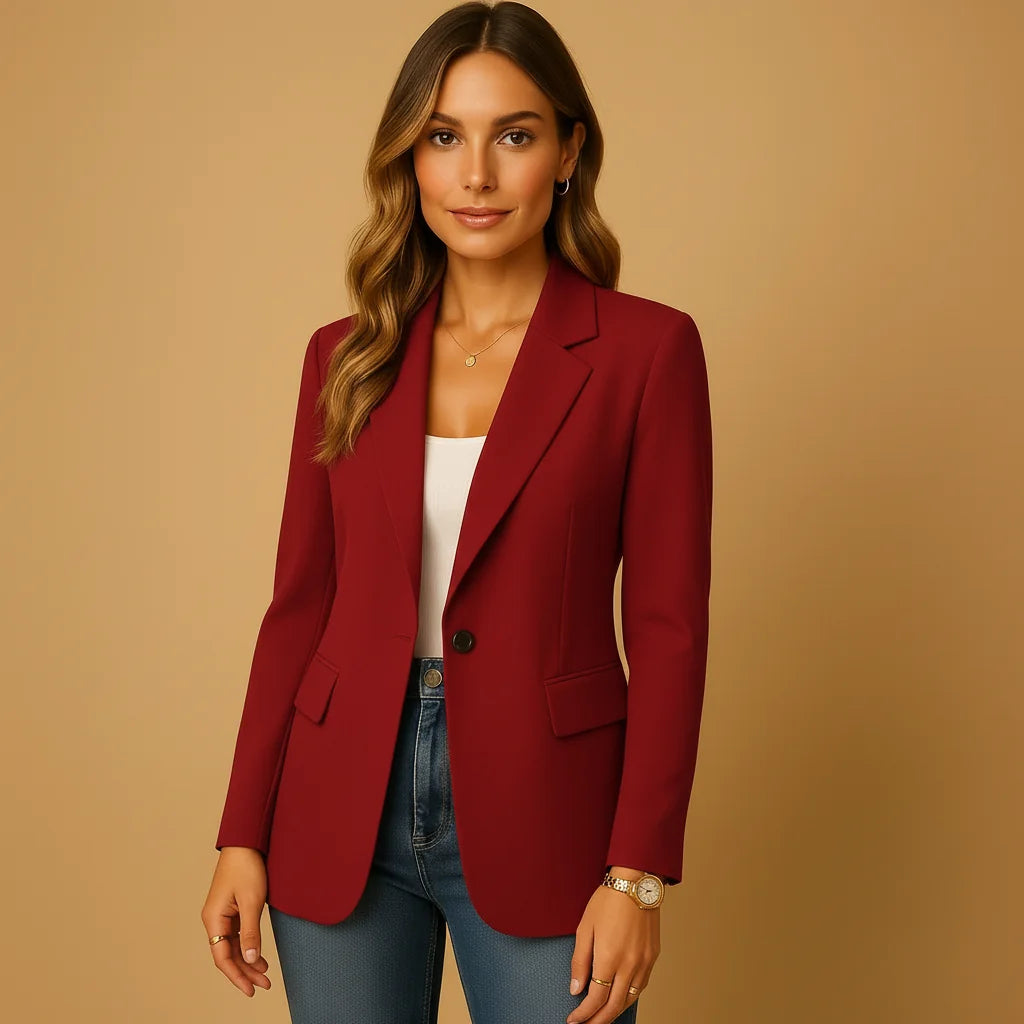 Blazer – White Tailored Single-Breasted Classic