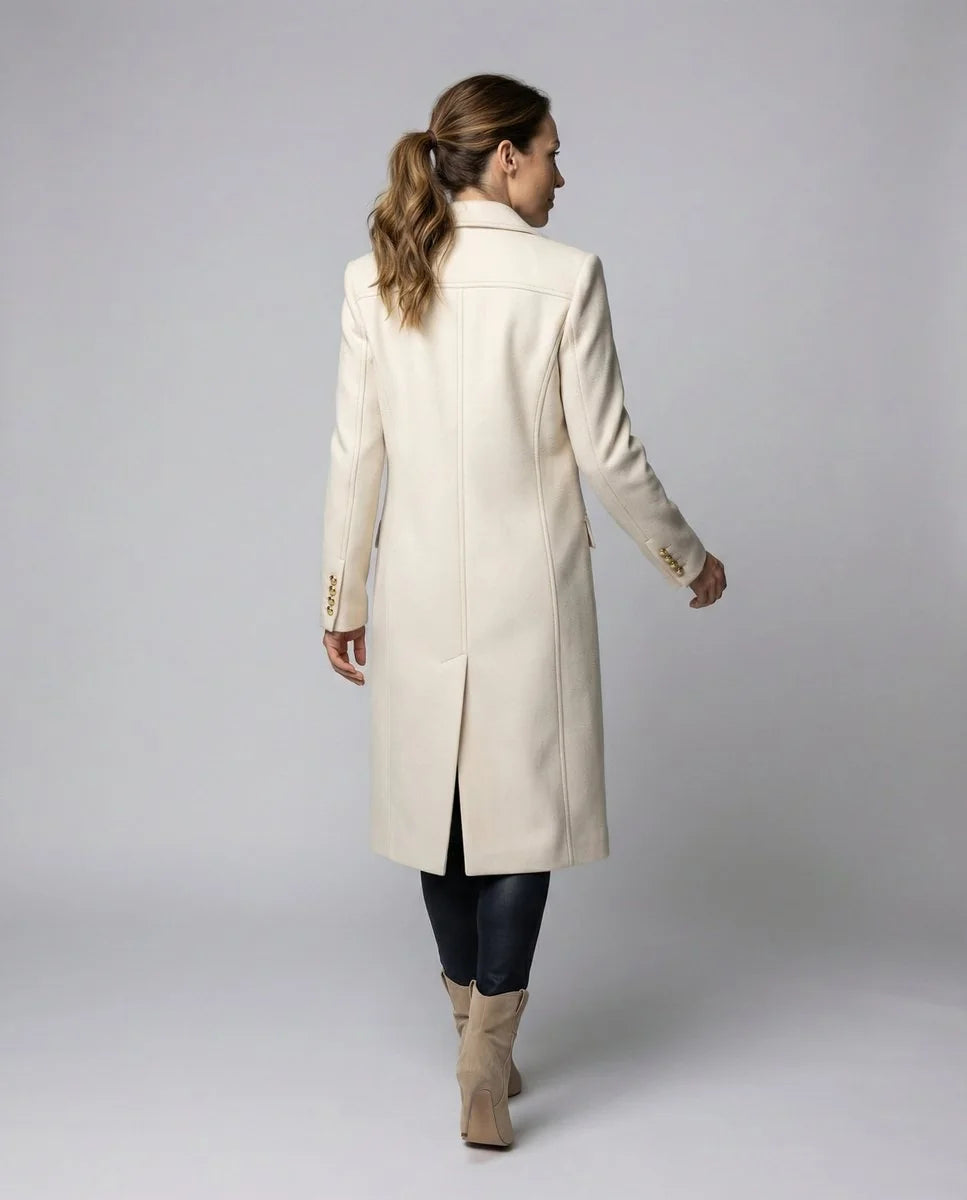 Double breasted coat women – Beige