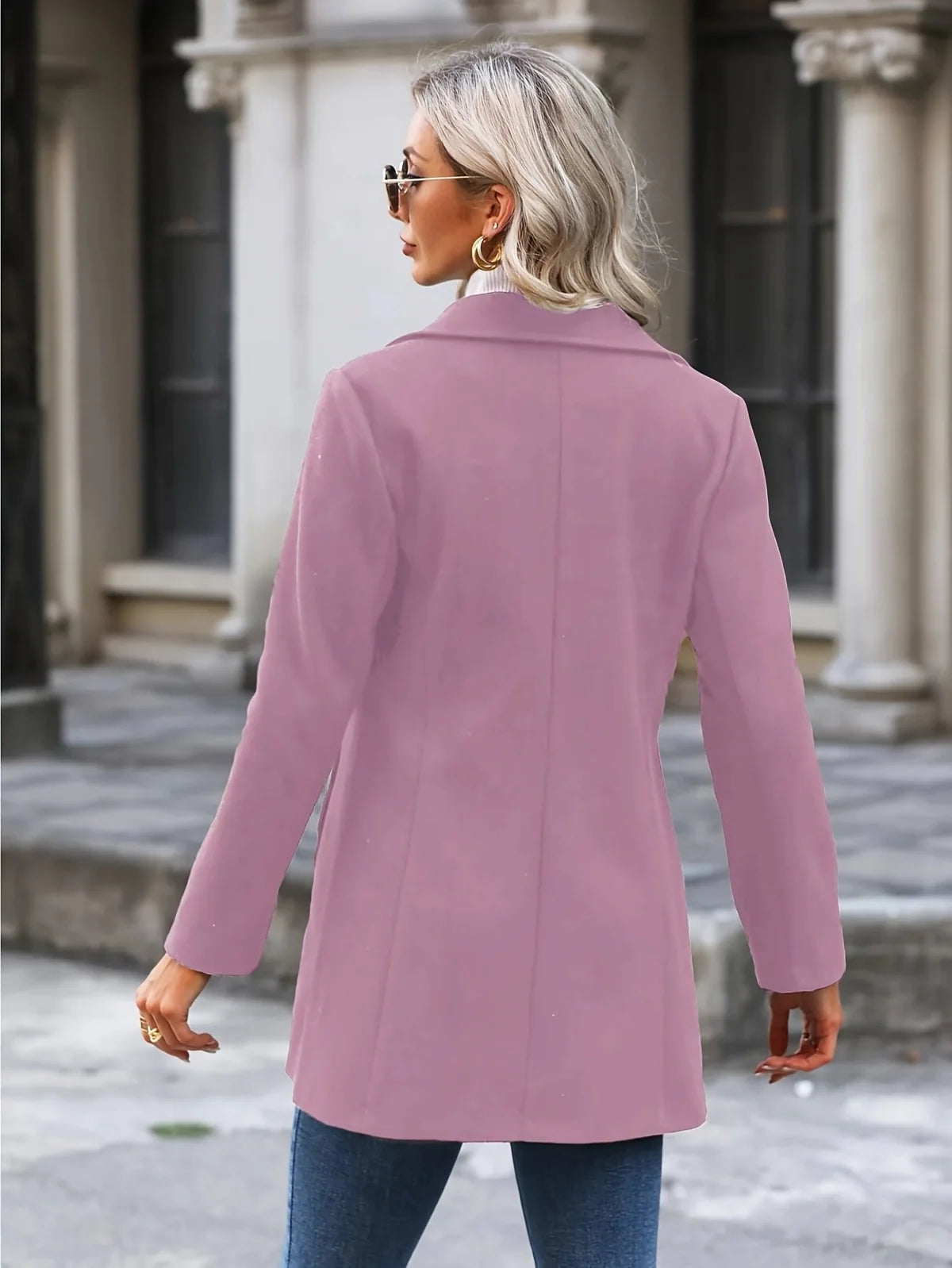 Eleanor Mid Length Trench Coat for Women - Waist Defining Stand Collar Coat