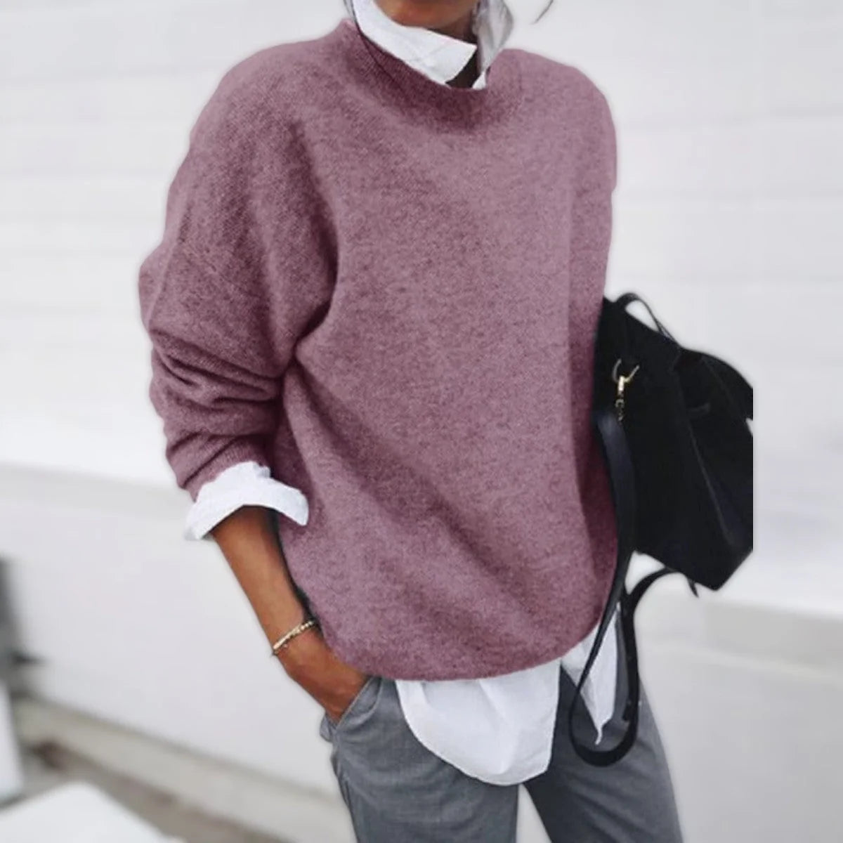 Loose Fit Soft Knit Sweater for Women