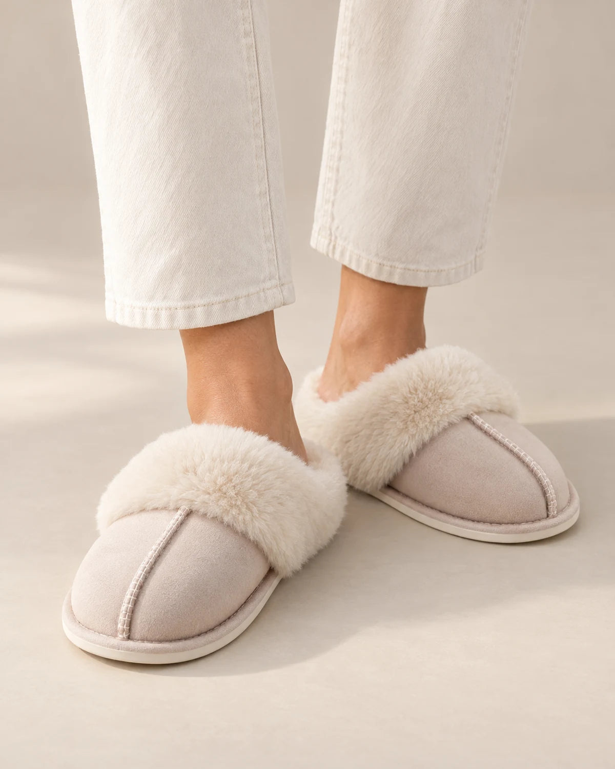 womens slippers – Beige