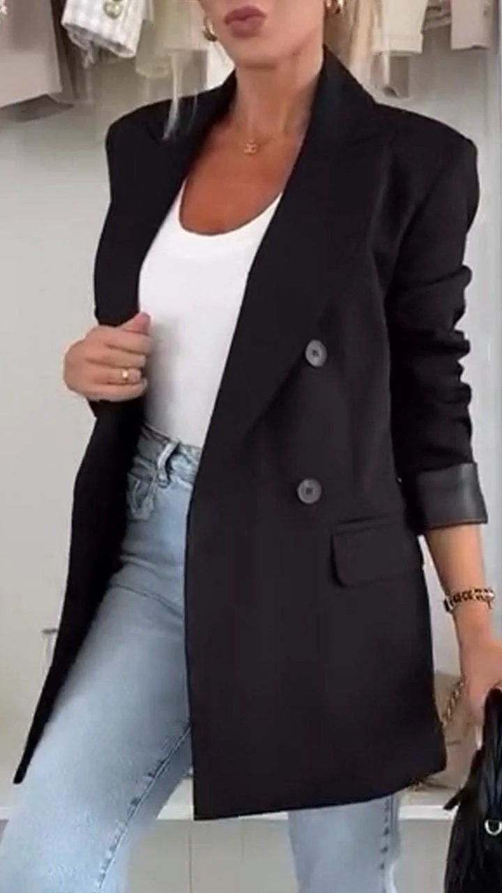 Black Blazer – Oversized Double Breasted Longline