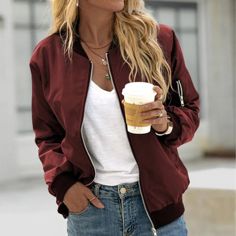 Bomber Jacket – Black Classic Zip-Front