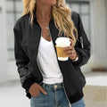 Bomber Jacket – Black Classic Zip-Front