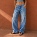 Cargo Pants – Light-Wash Baggy Cargo Jeans